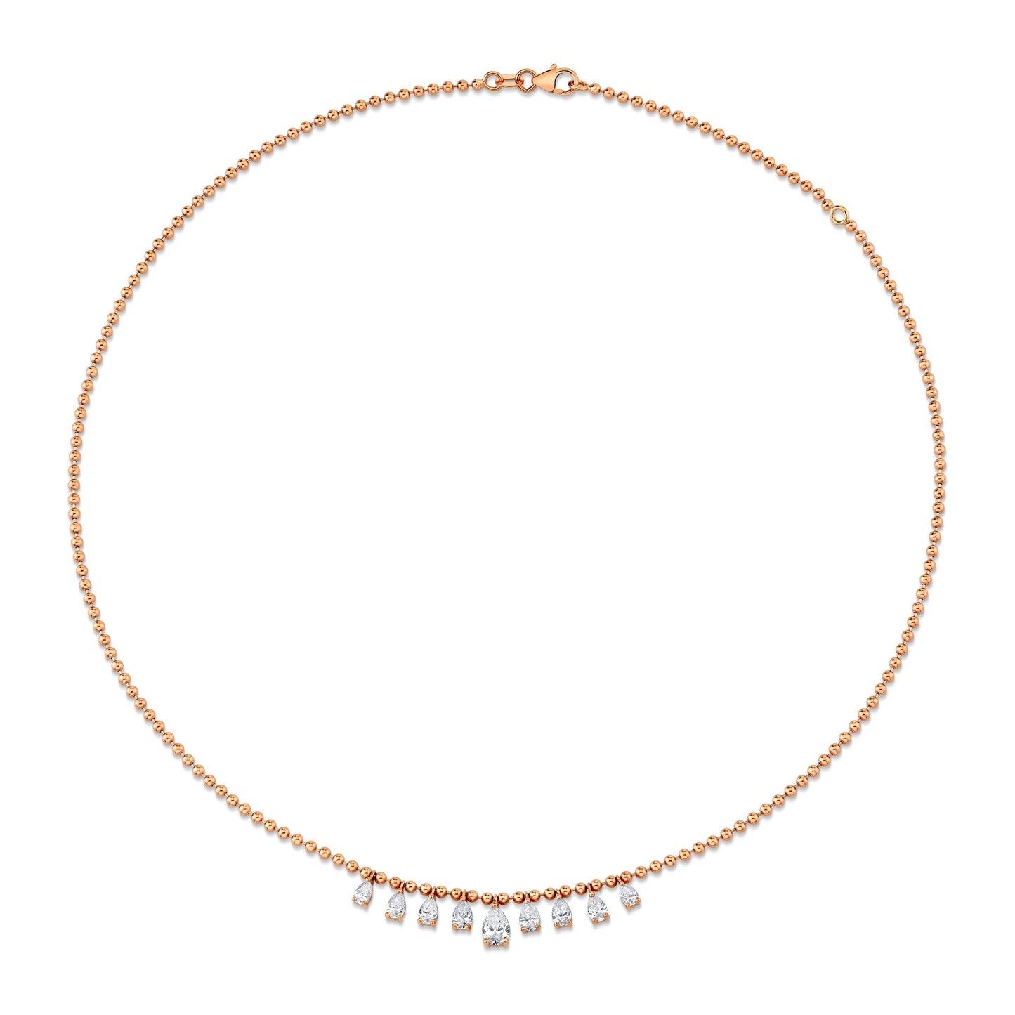Pear Shape Diamond Drip Necklace