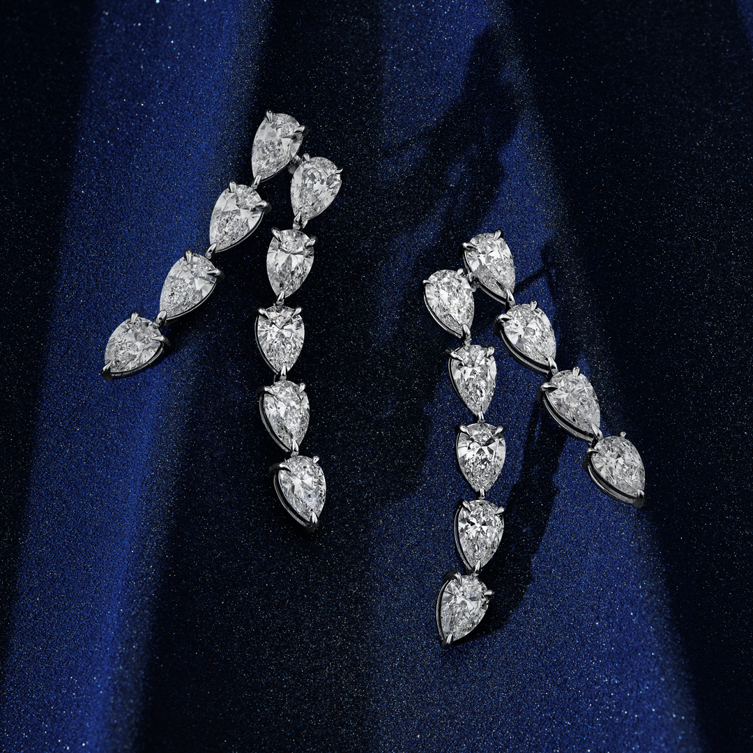 Pear Shape Drop Earrings