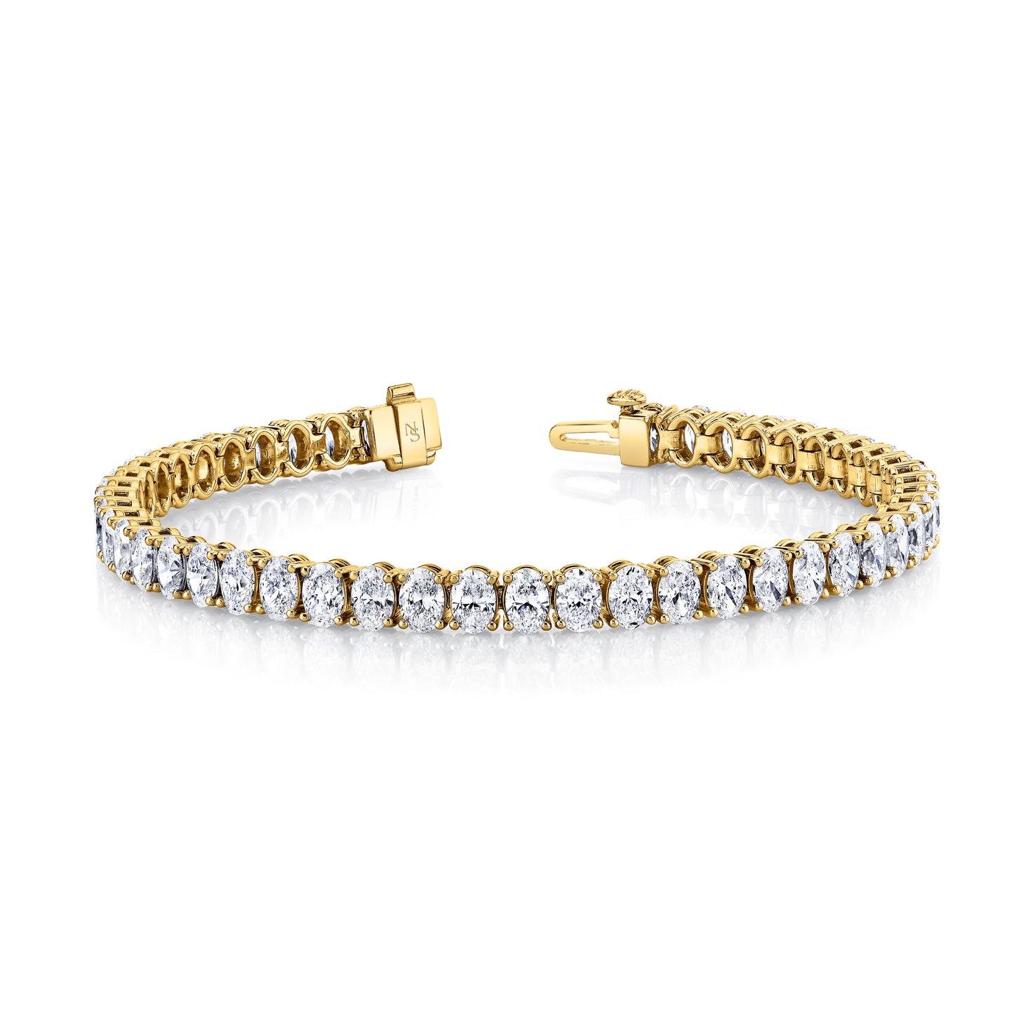 Oval Straight Line Diamond Bracelet