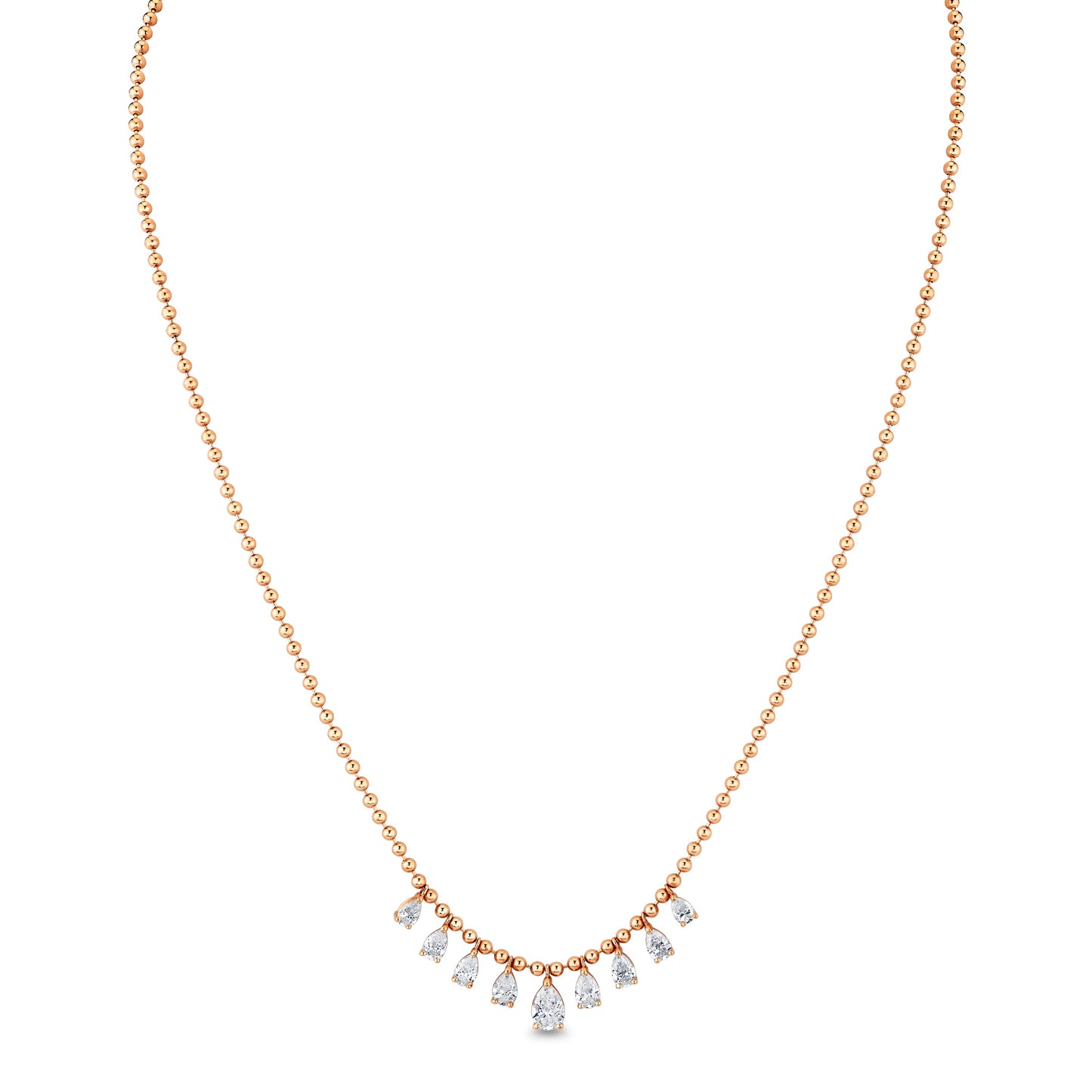Pear Shape Diamond Drip Necklace