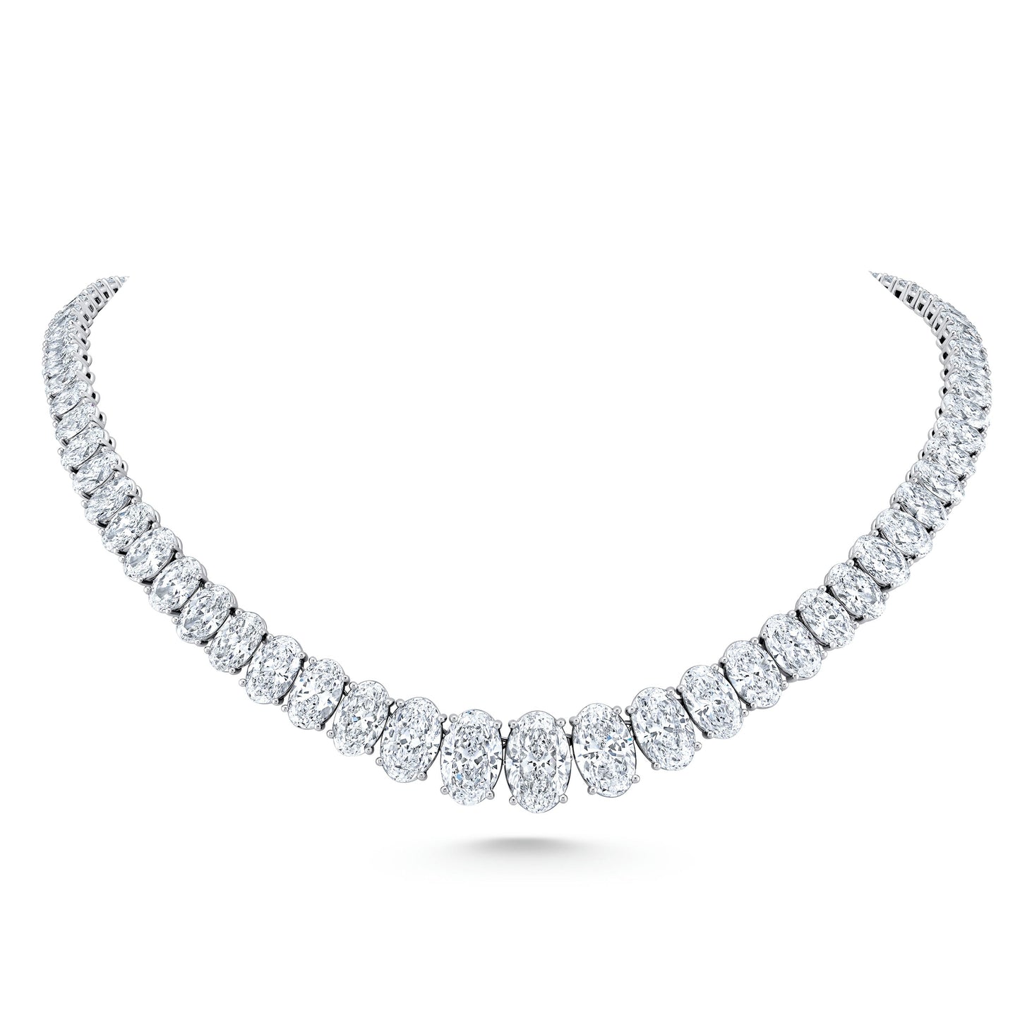 Oval Graduated Diamond Necklace