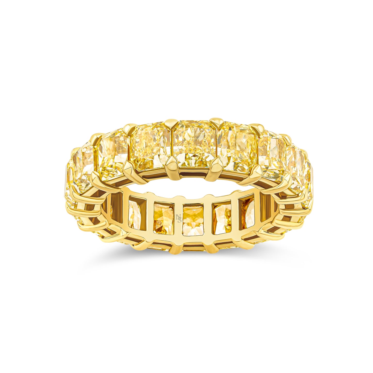 Fancy Yellow Radiant Cut Diamond Eternity Band