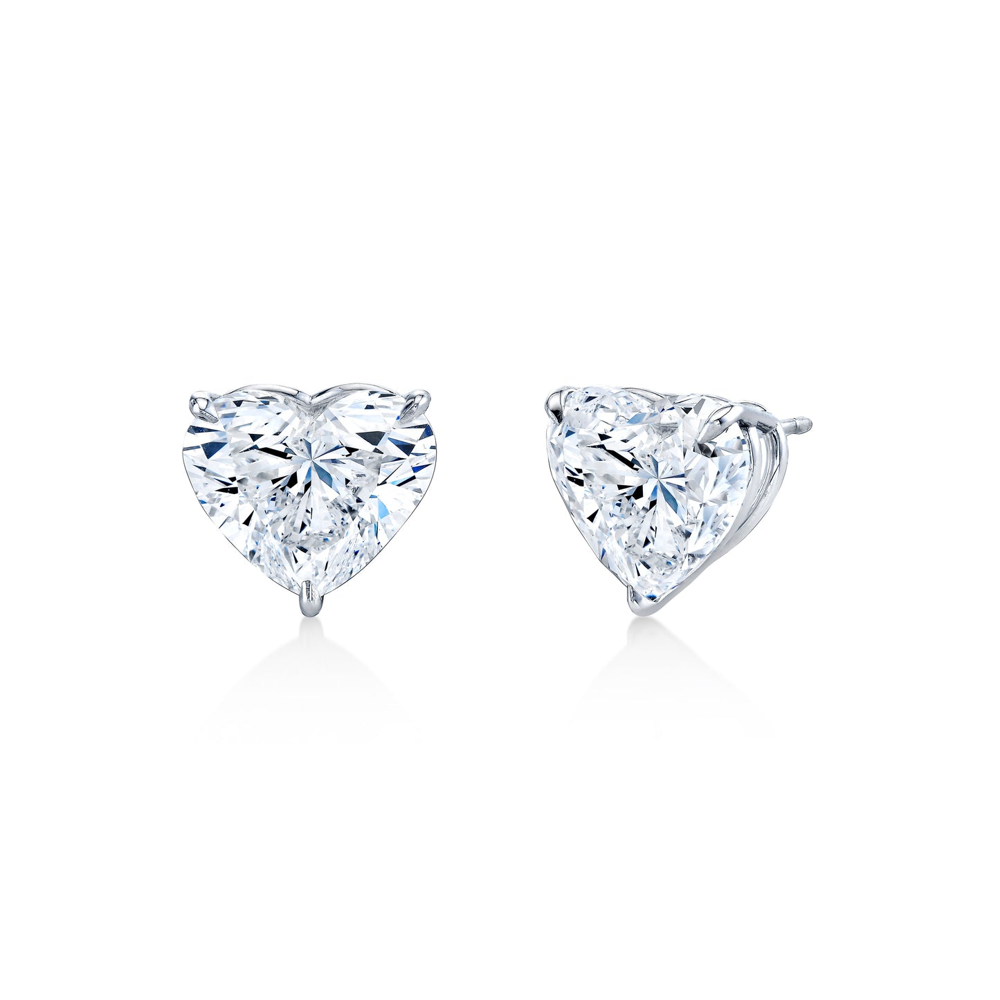 Heart Shape Diamond Studs