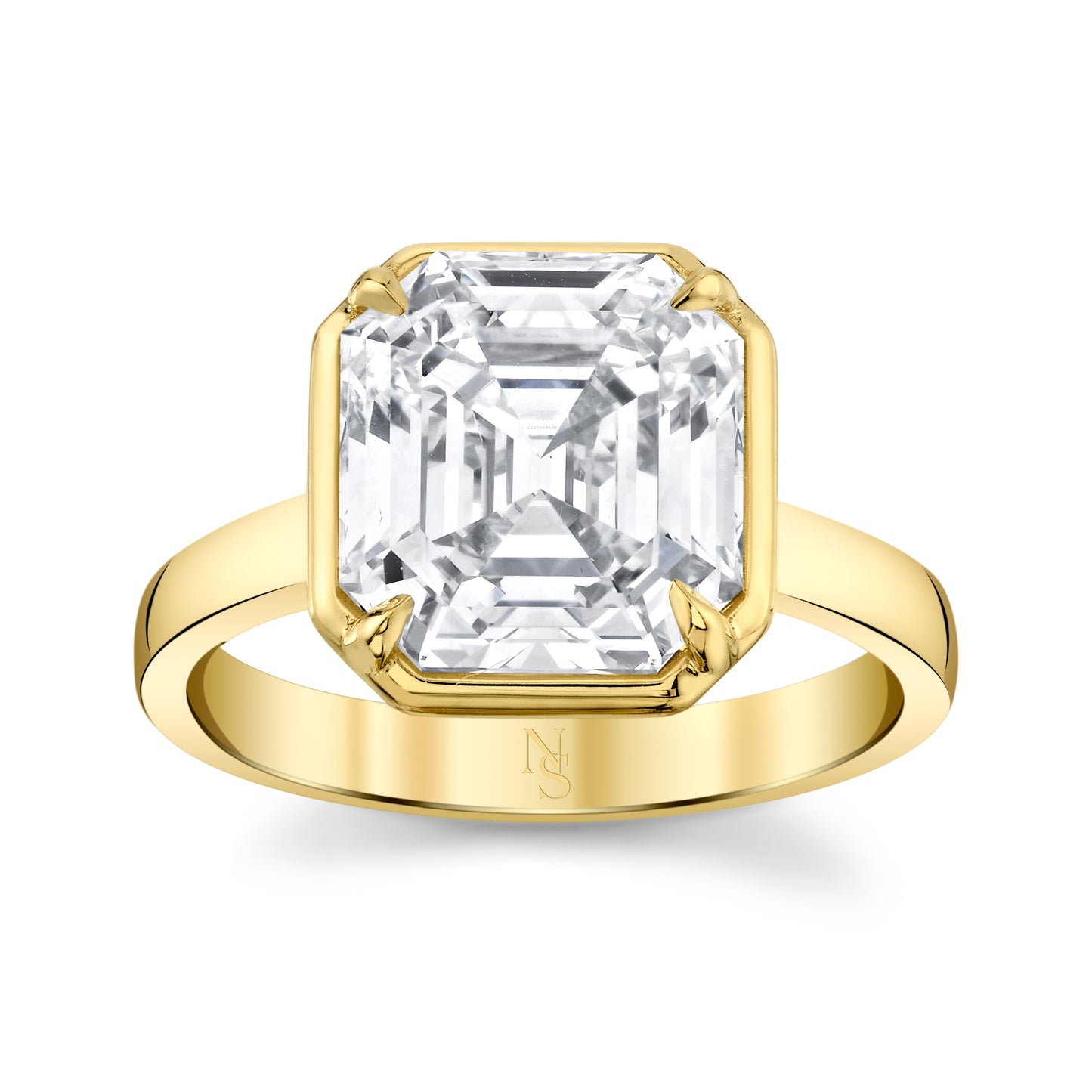 5.07 Carat Asscher Cut Diamond Ring