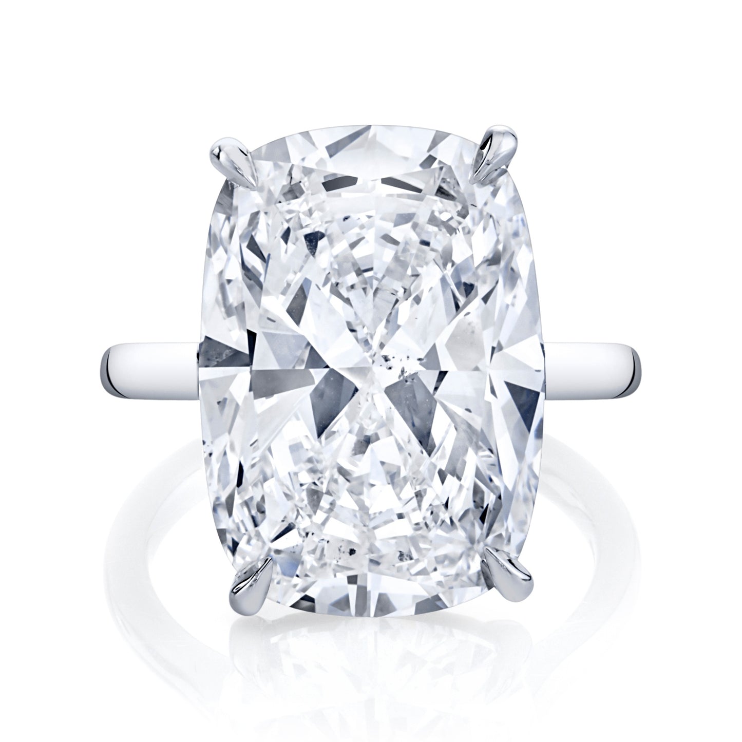 North South Cushion Cut Solitaire