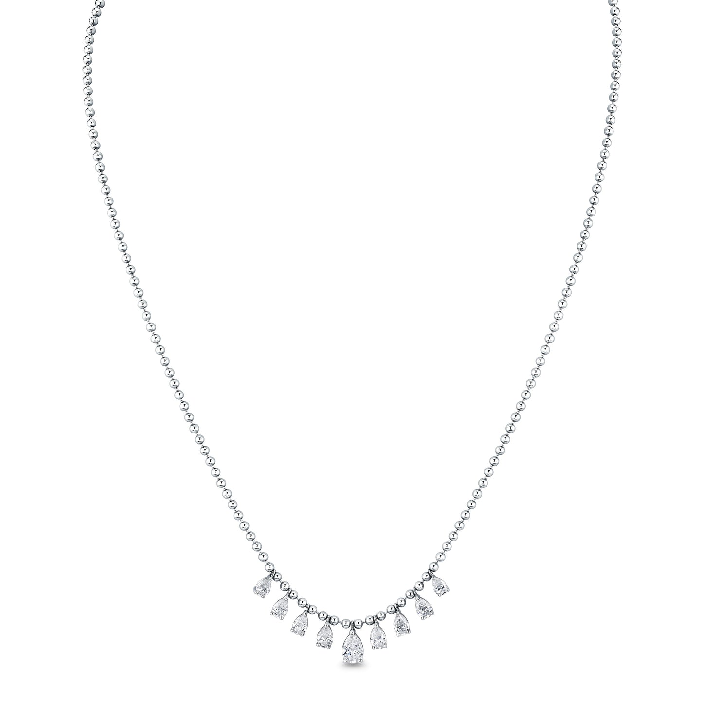 Pear Shape Diamond Drip Necklace