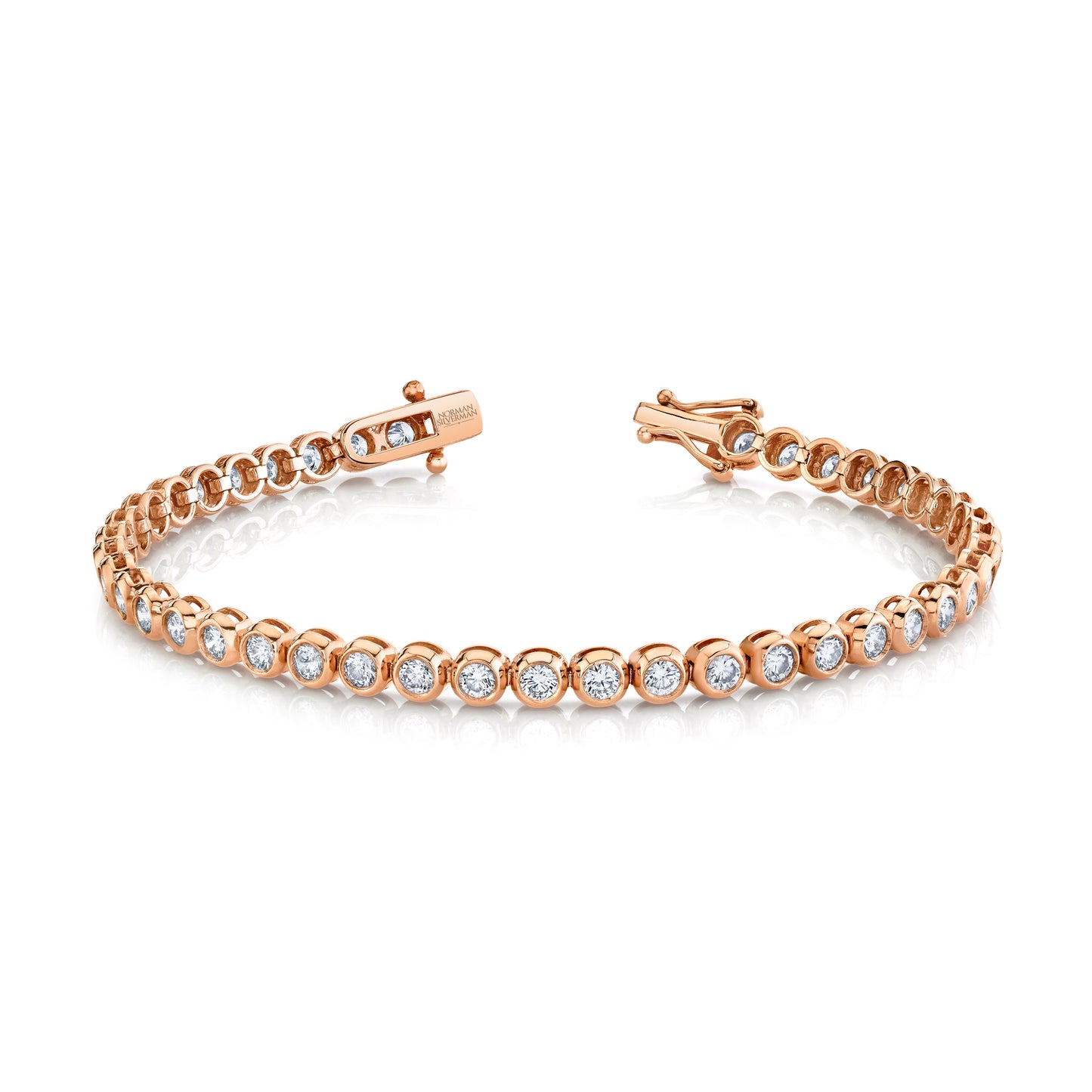 Bezel Set Round Diamond Bracelet