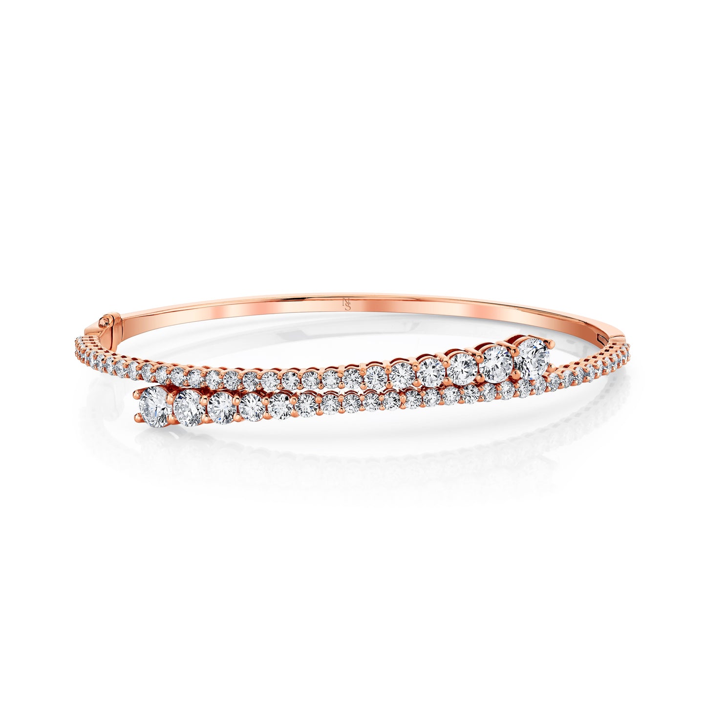 Diamond Bypass Bangle Bracelet