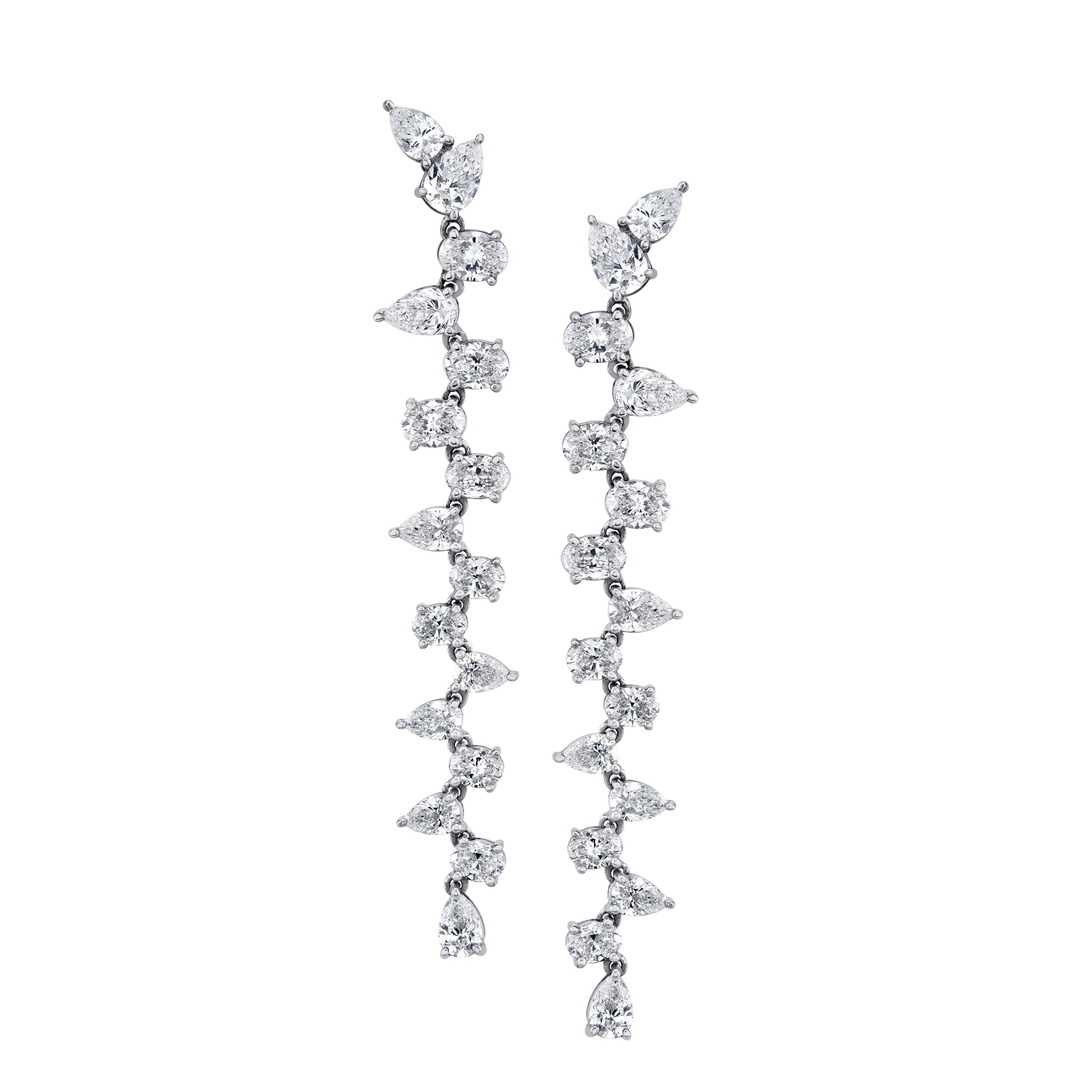 Vine Diamond Earrings Norman Silverman