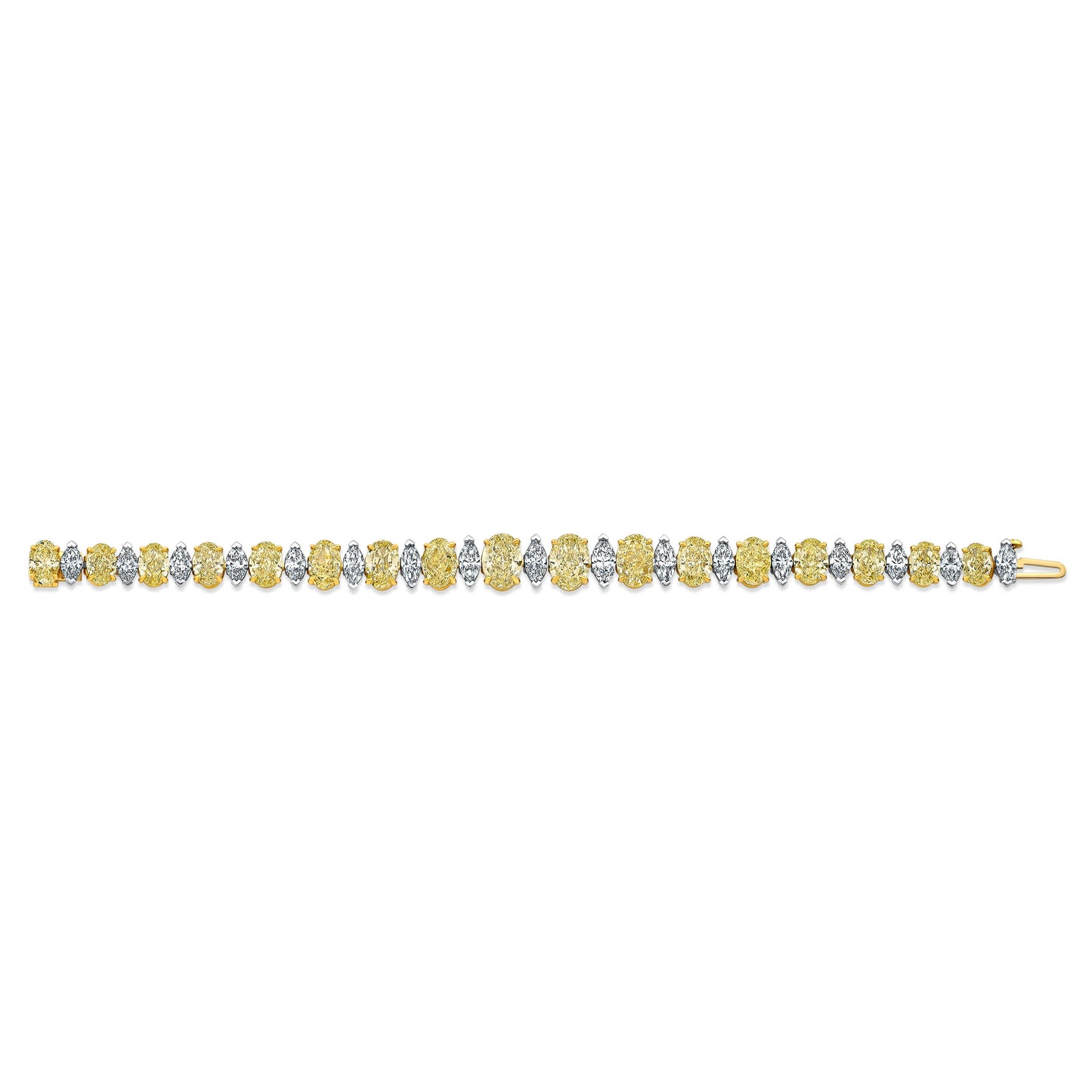 Alternate Marquise and Oval Cut Diamond Bracelet