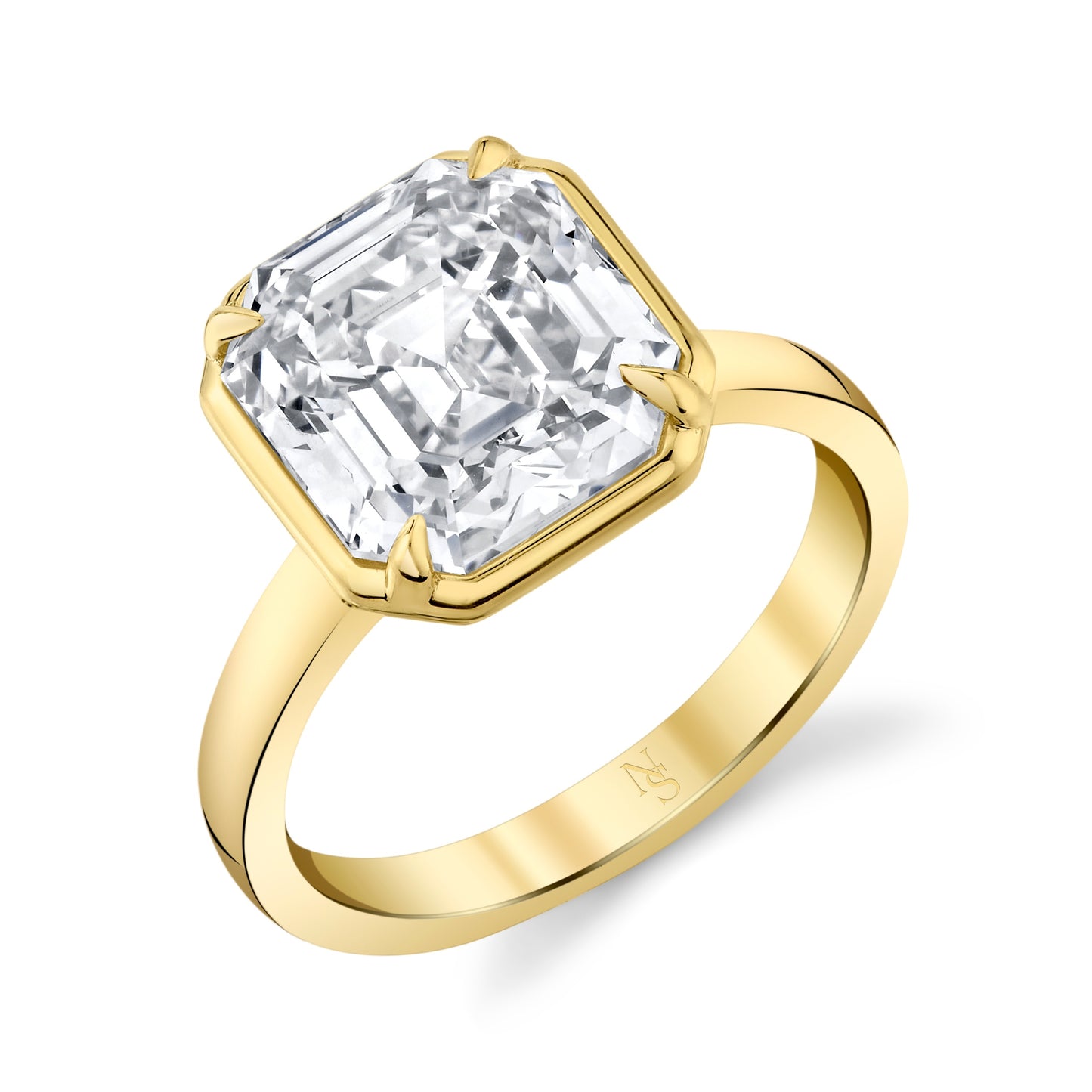 5.07 Carat Asscher Cut Diamond Ring
