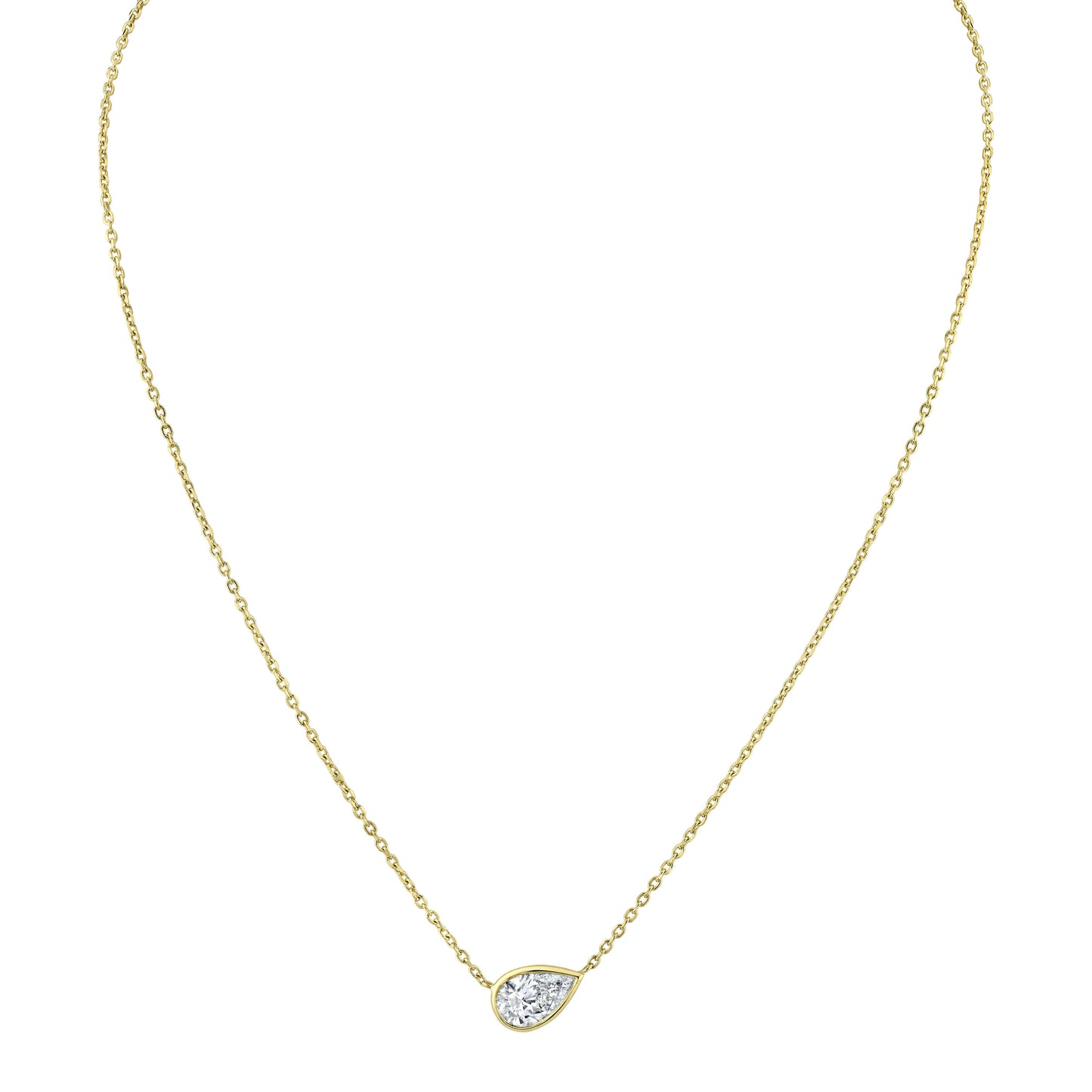Pear Shape Diamond Bezel Pendant