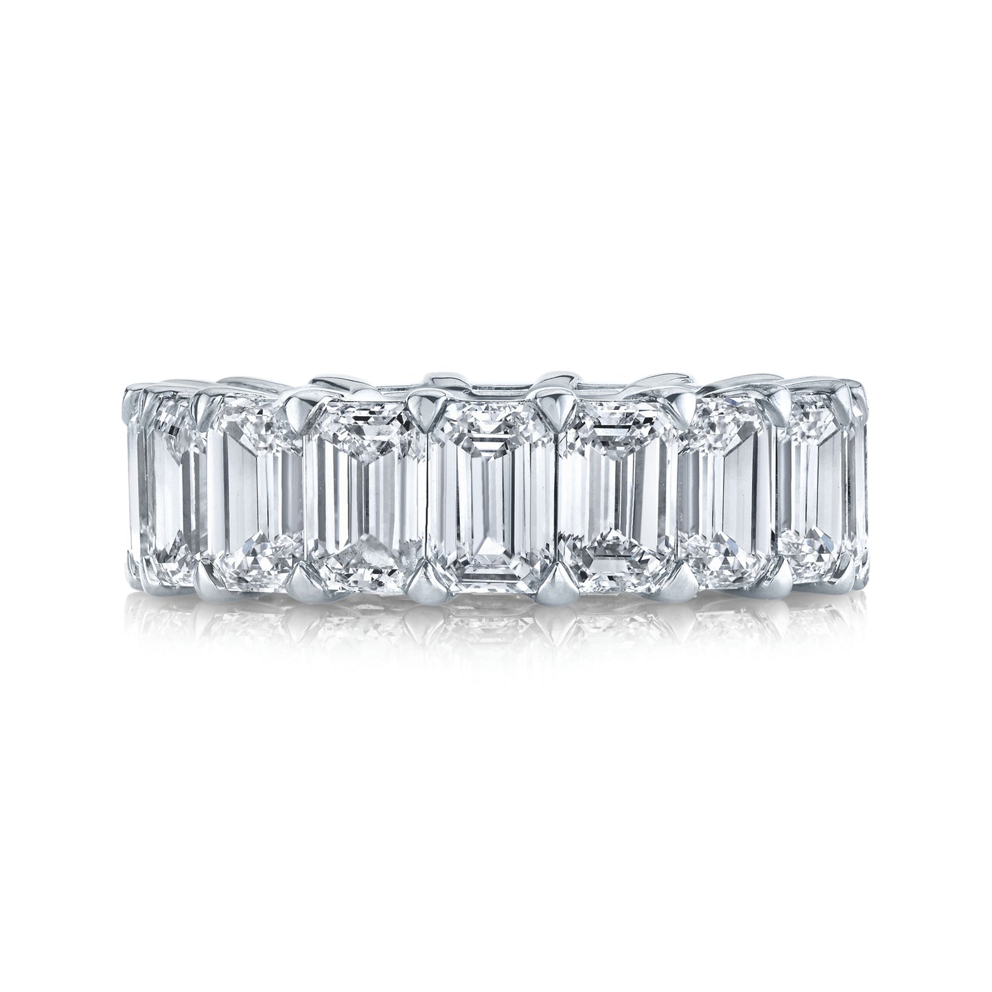 Emerald Cut Platinum Eternity Band