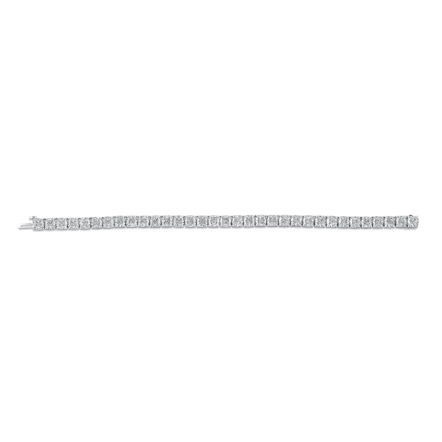 Cushion Straight Line Diamond Bracelet