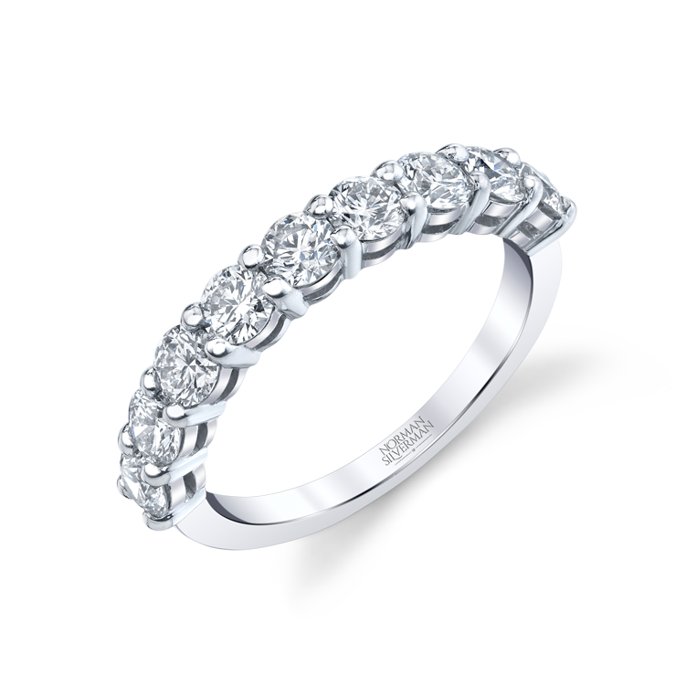Round Diamond Halfway Band
