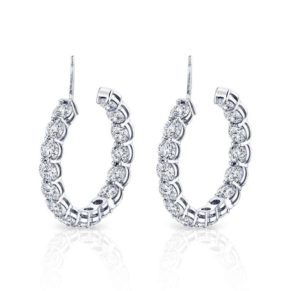 Signature Round Diamond Hoops