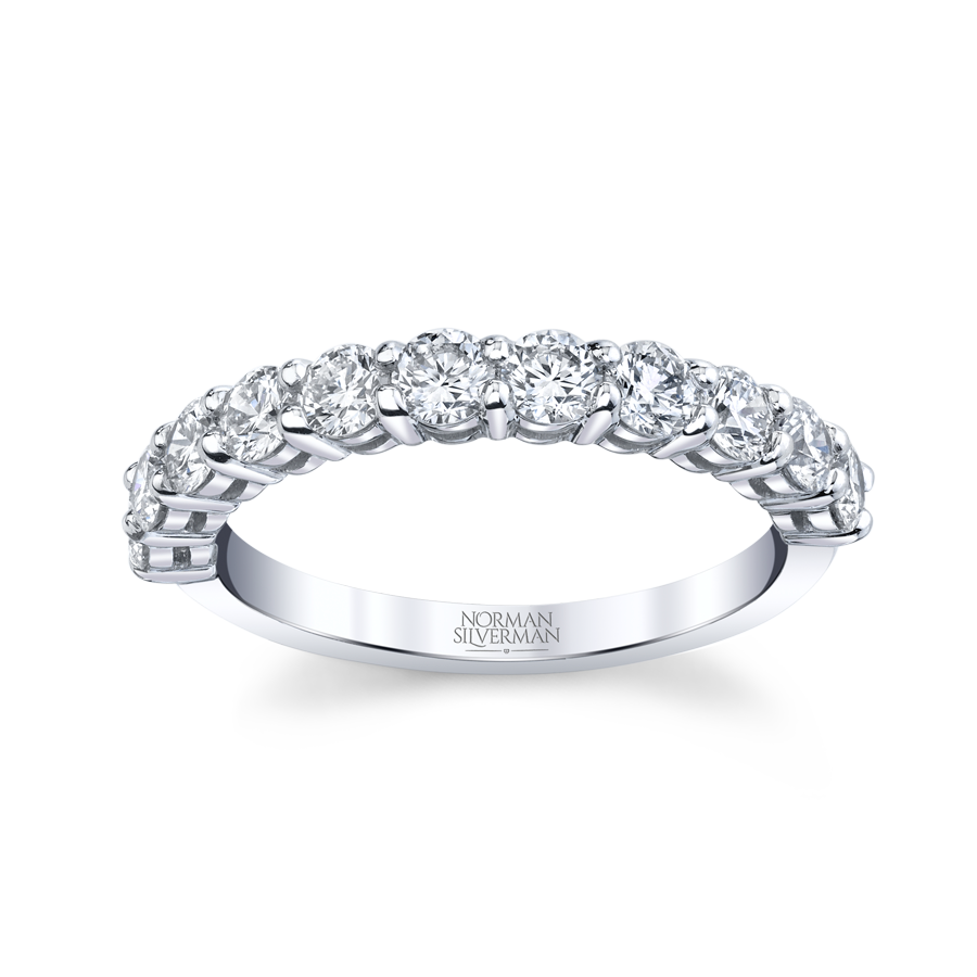 Round Diamond Halfway Band