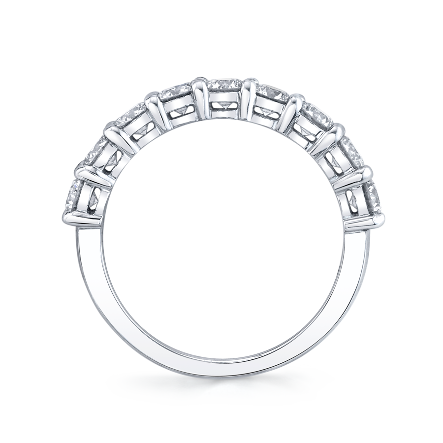 Round Diamond Halfway Band