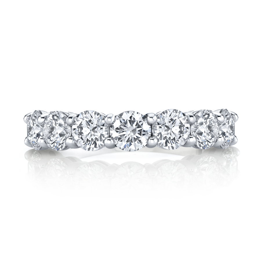 Round Diamond Halfway Band