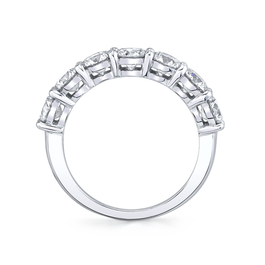 Brilliant Round Cut Diamond Halfway Eternity Band