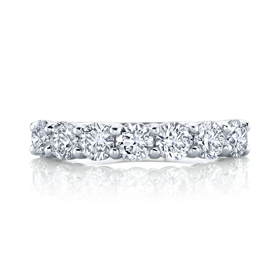 Round Diamond Halfway Band