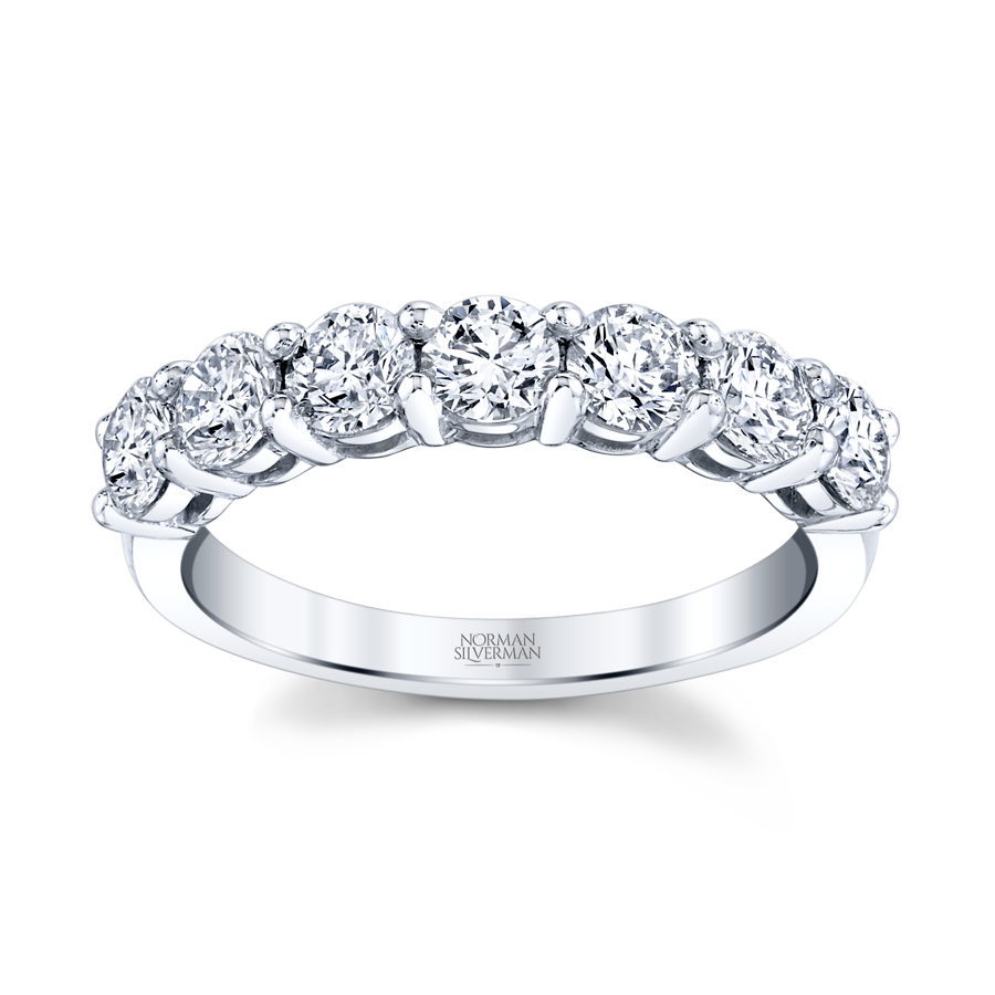 Brilliant Round Cut Diamond Halfway Eternity Band