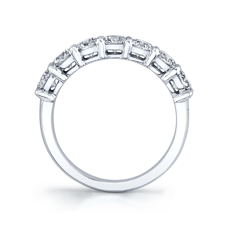Round Diamond Halfway Band