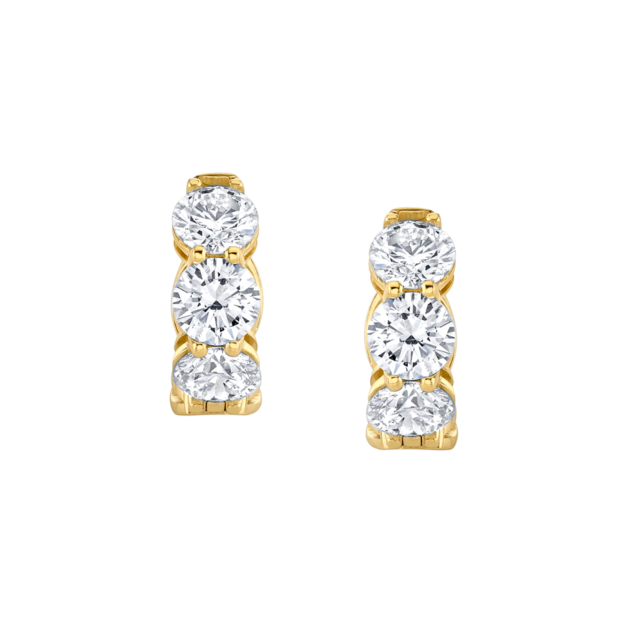 Signature Round Diamond Huggies