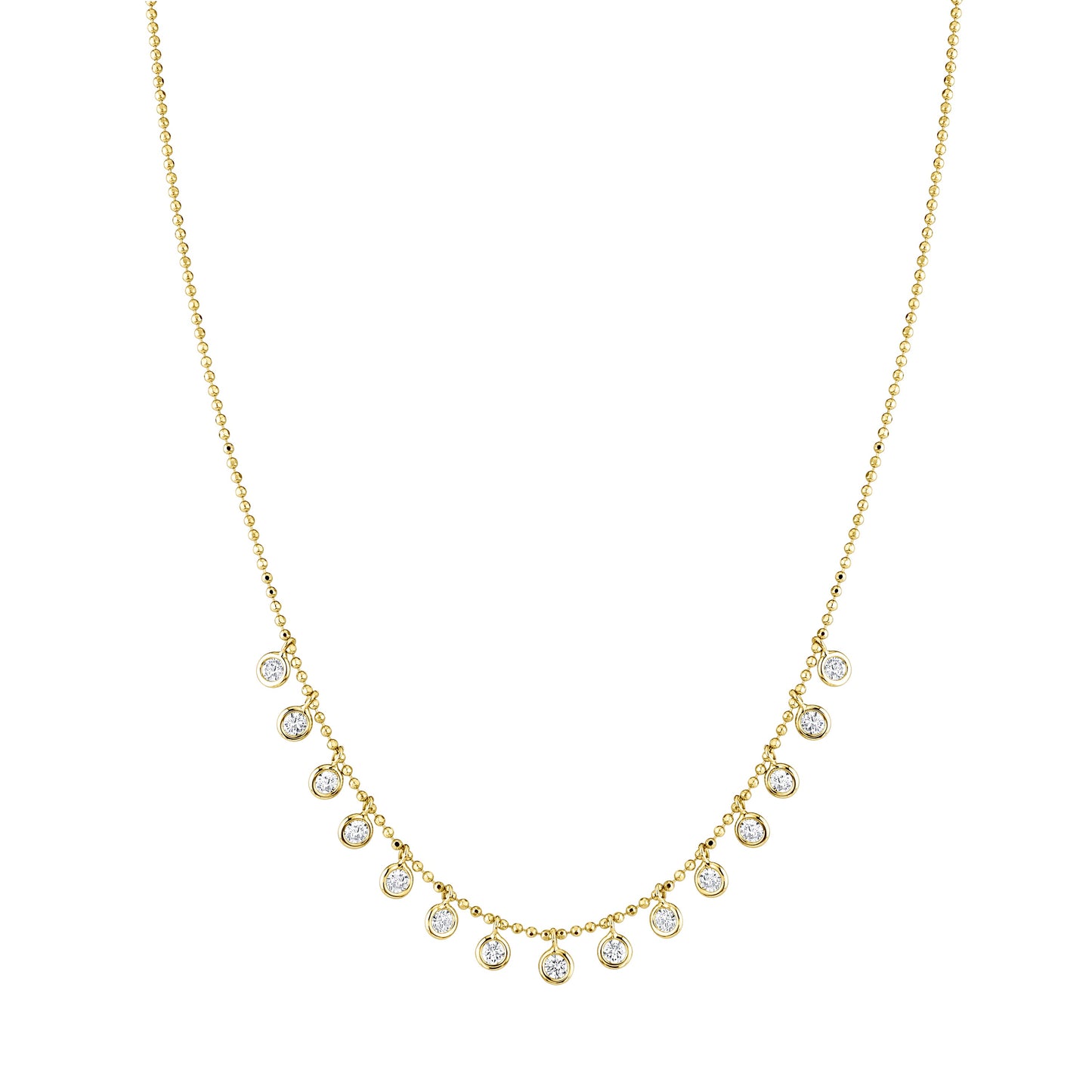 Diamond Bezel Drip Necklace