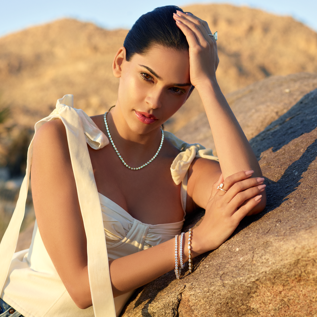 East West Bezel Set Pear Diamond Bracelet