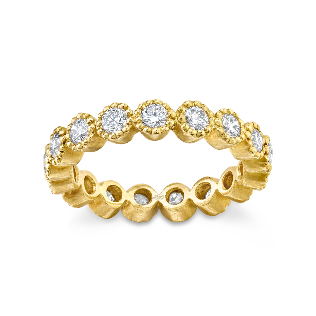 Round Diamond Bezel Set Eternity Band