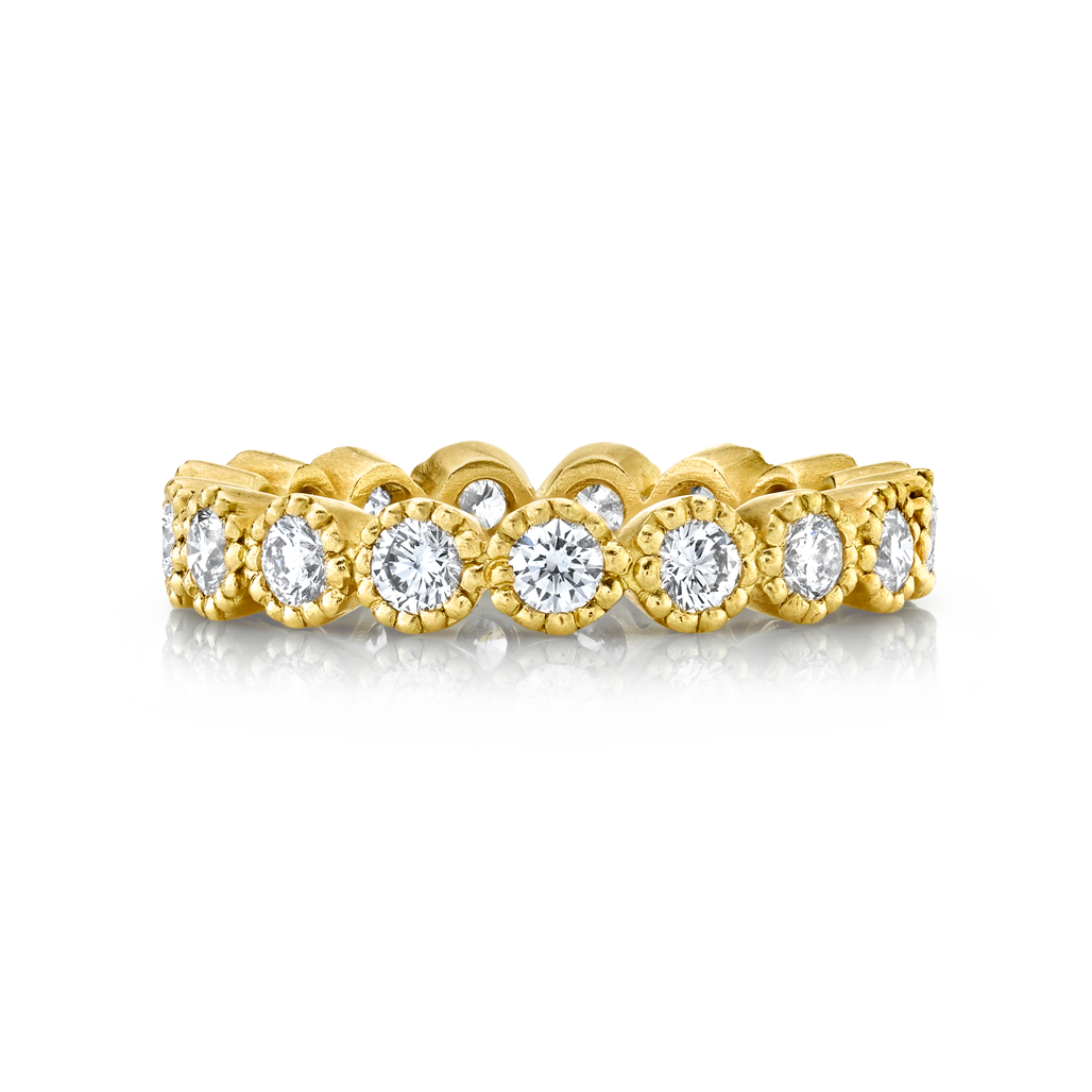 Round Diamond Bezel Set Eternity Band