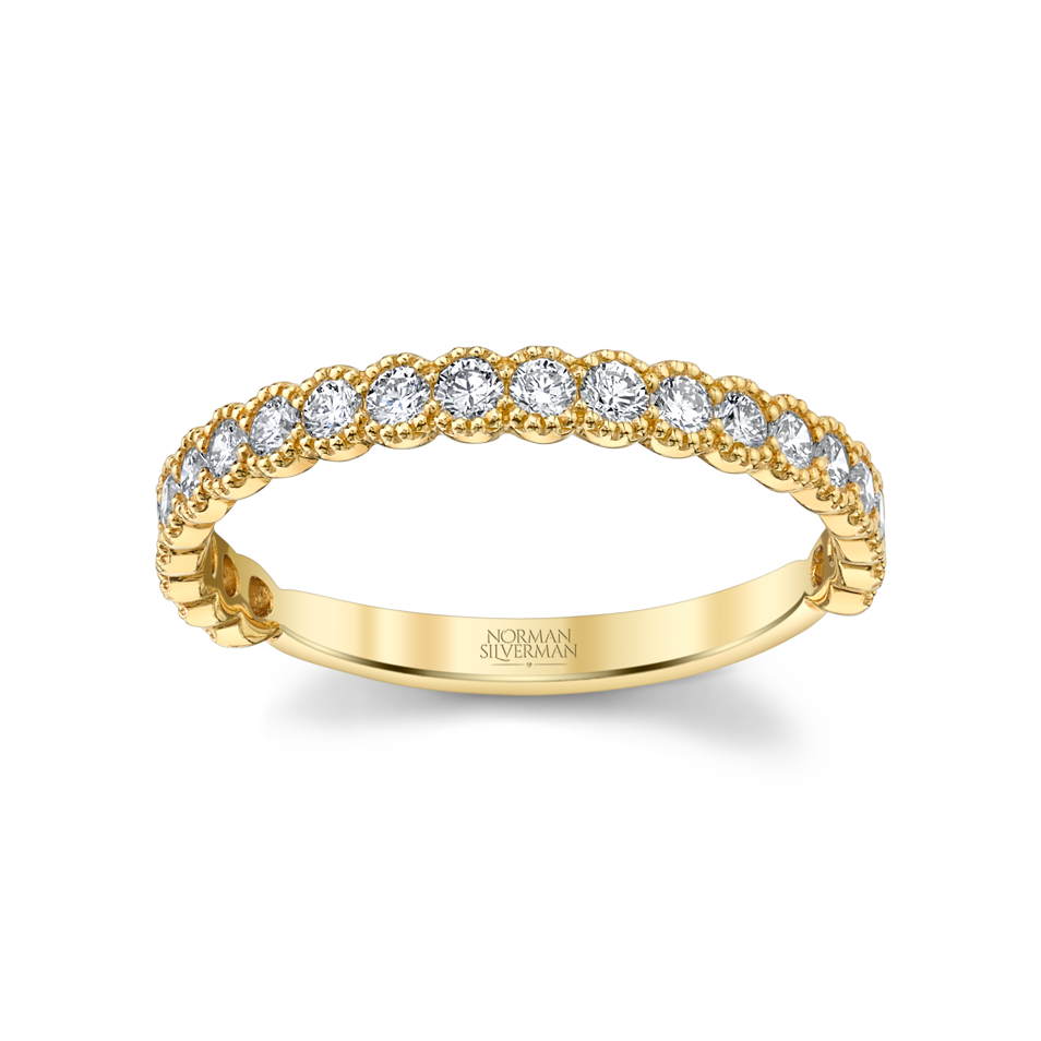 Round Diamond Halfway Band