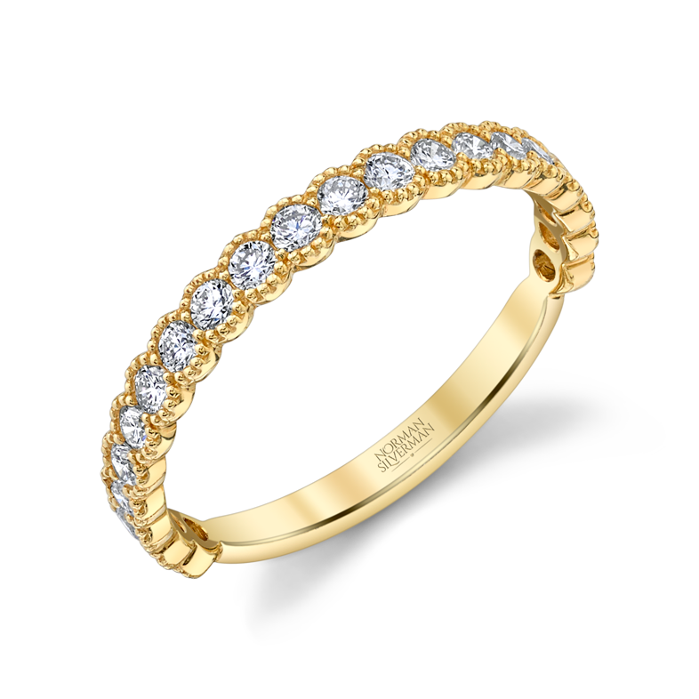 Round Diamond Halfway Band