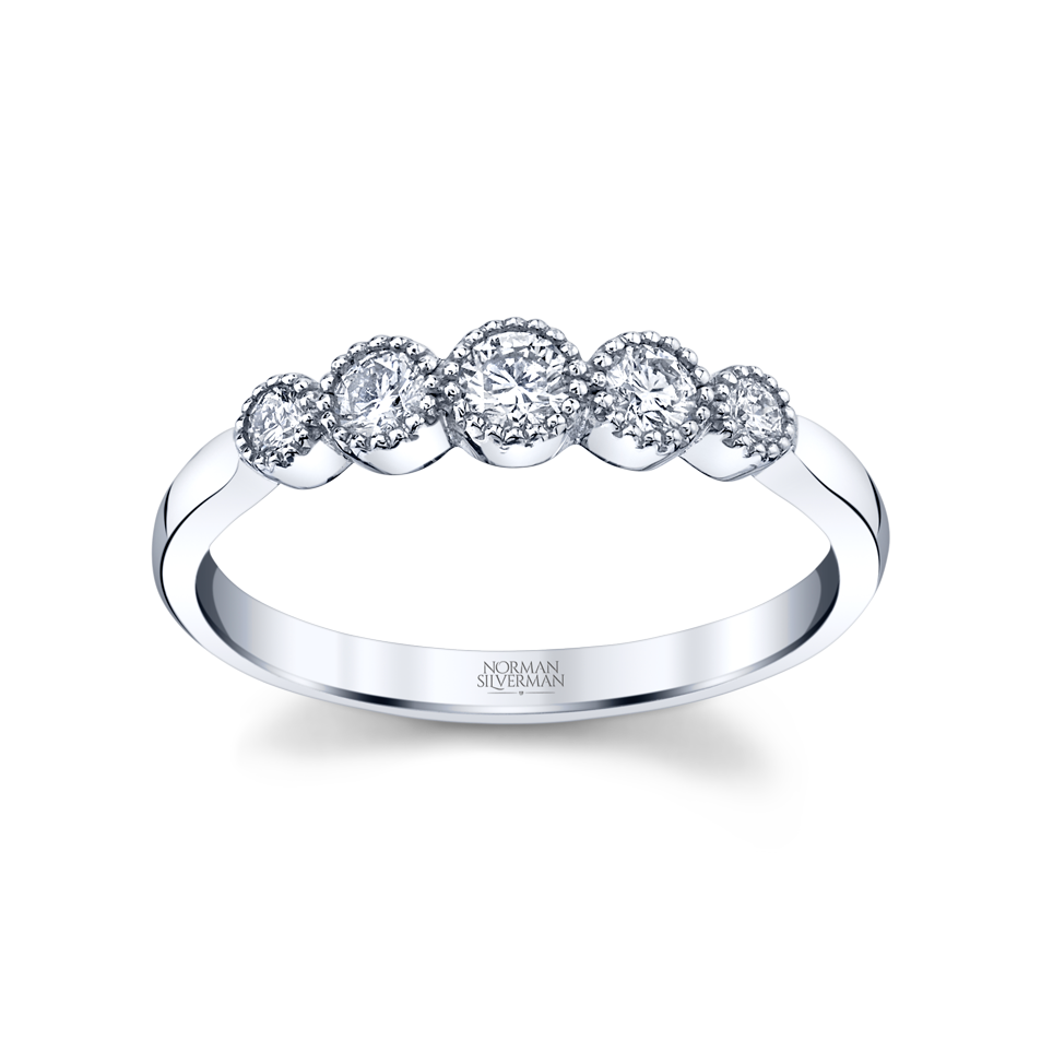 Petite .30 Carat 18k White Gold Ring