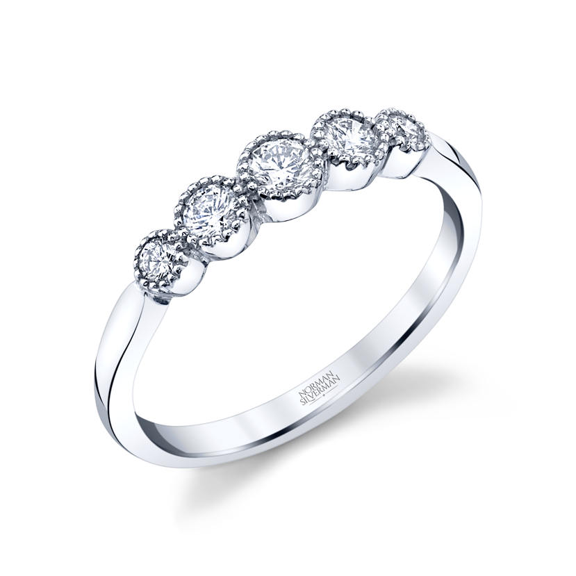 Petite .30 Carat 18k White Gold Ring