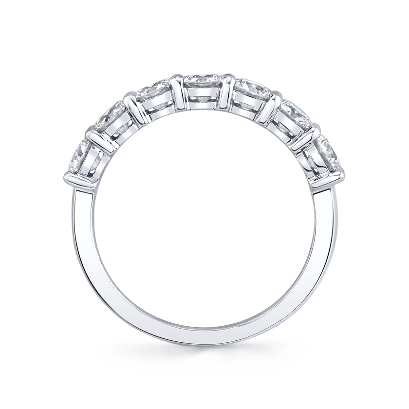 Brilliant Round Cut Diamond Halfway Eternity Band