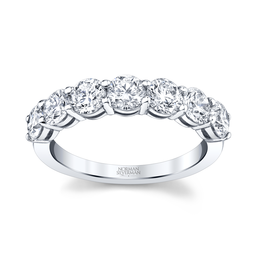 Brilliant Round Cut Diamond Halfway Eternity Band