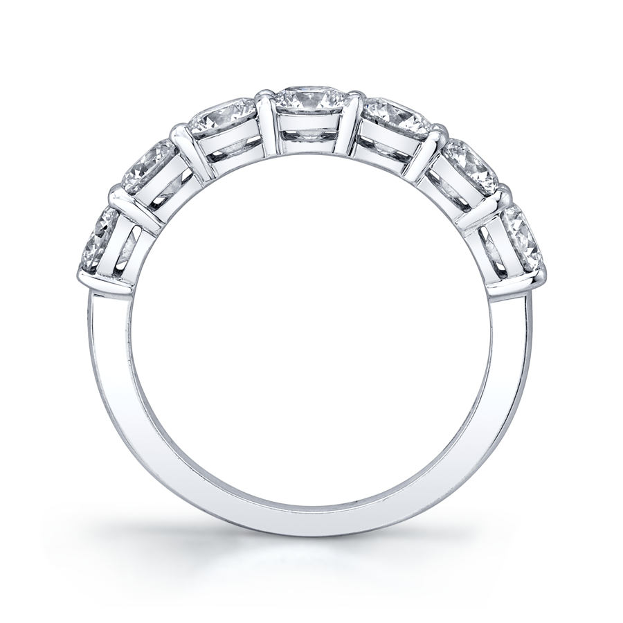 Brilliant Round Cut Diamond Halfway Eternity Band