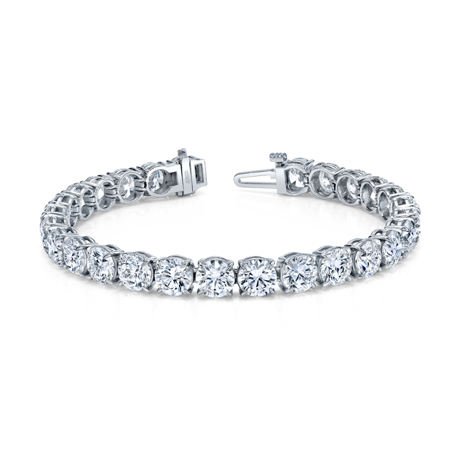 Norman Silverman Signature Tennis Bracelet in Platinum