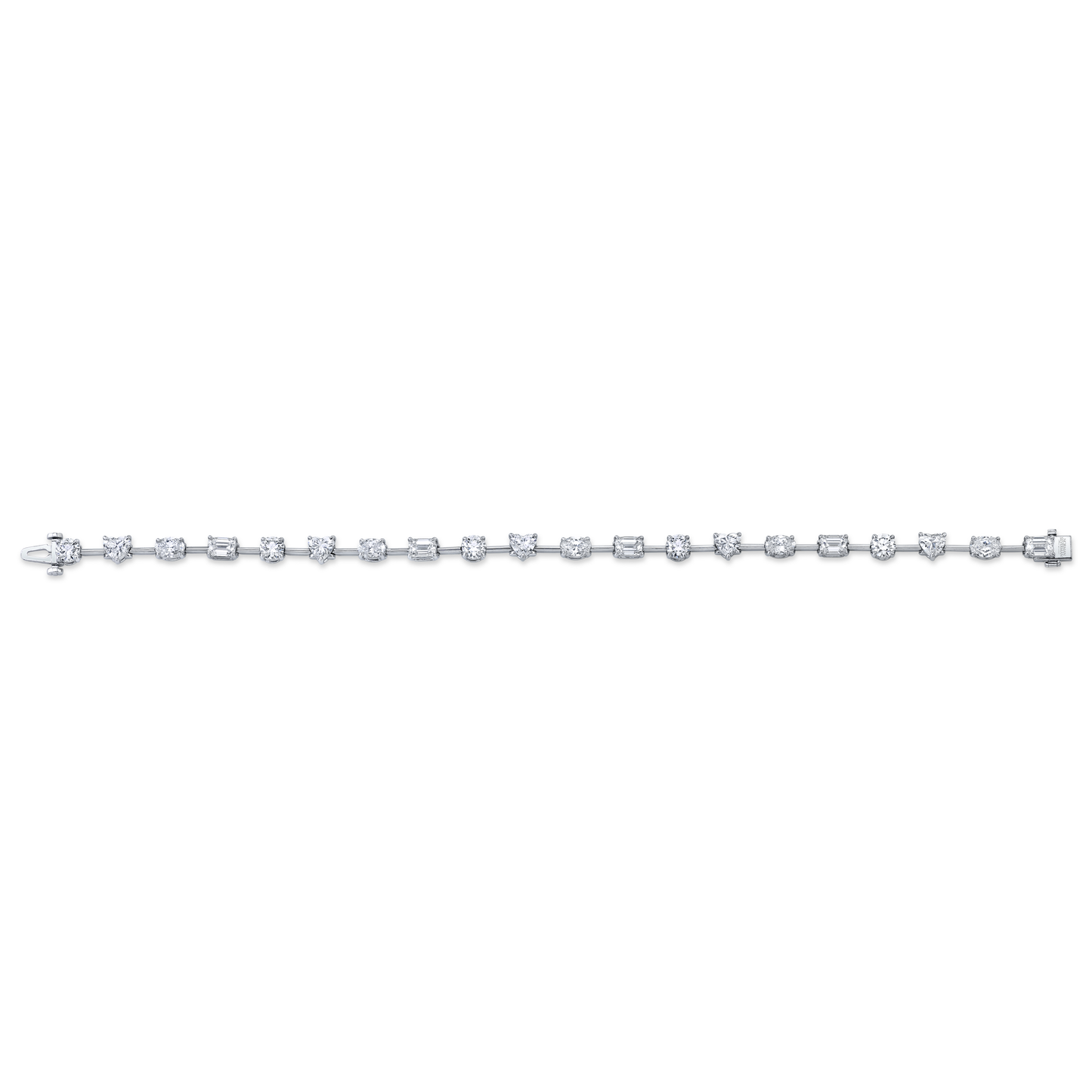 Mixed Fancy Shape Wire-Set Bracelet