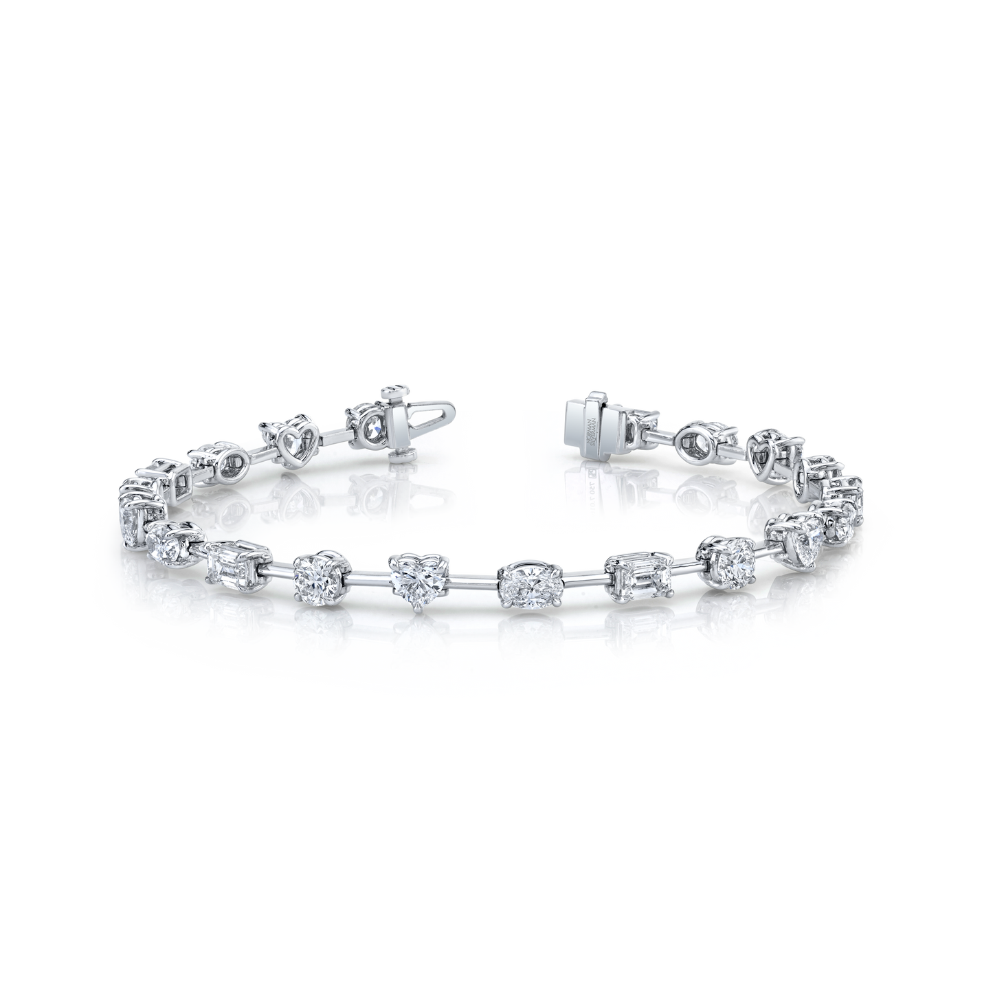 Mixed Fancy Shape Wire-Set Bracelet