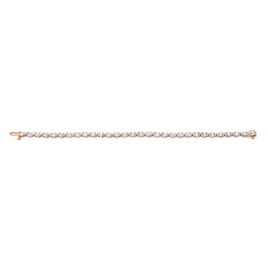 Oval Straight Line Diamond Bracelet