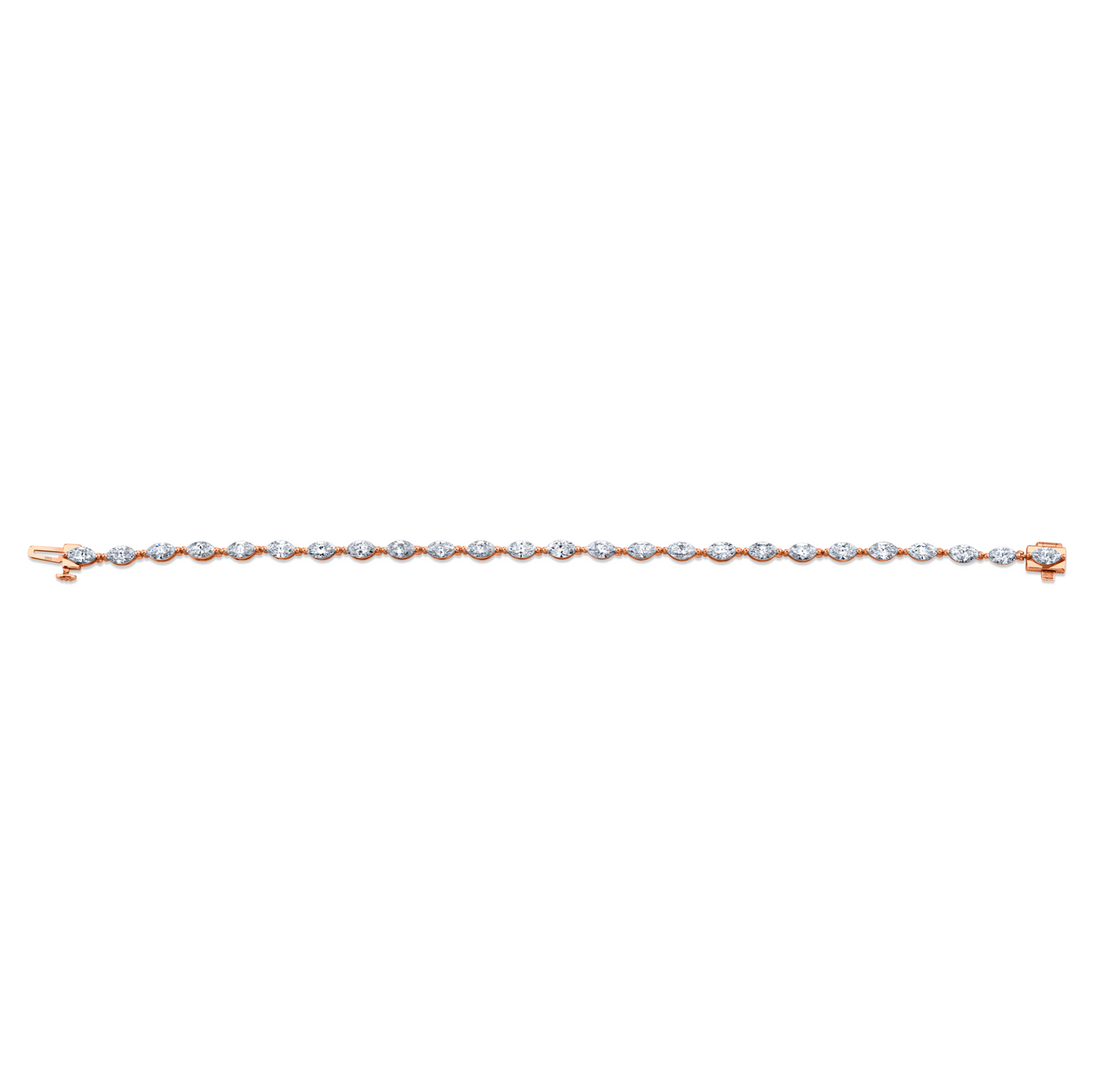 4.82 Carat Marquise Shape Straight Line Bracelet