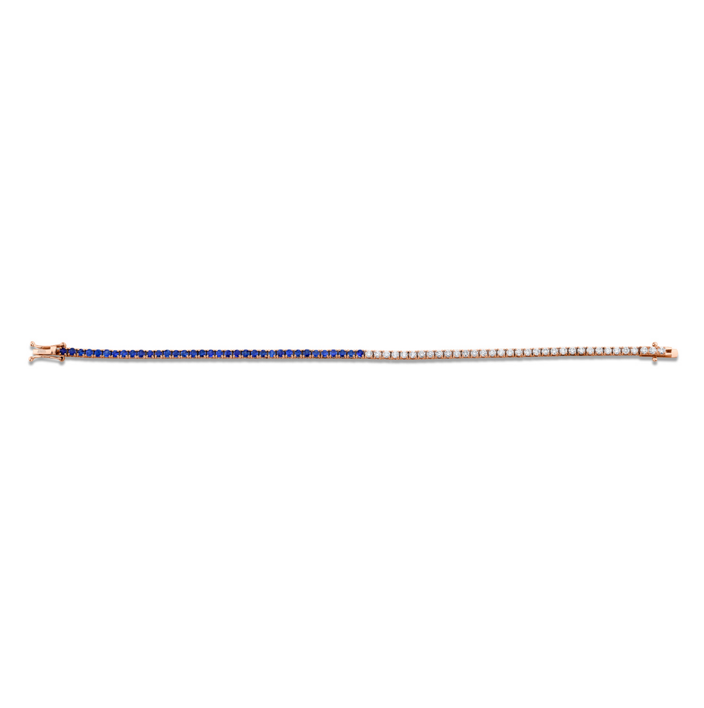 Blue Sapphire and Diamond Halfway Bracelet
