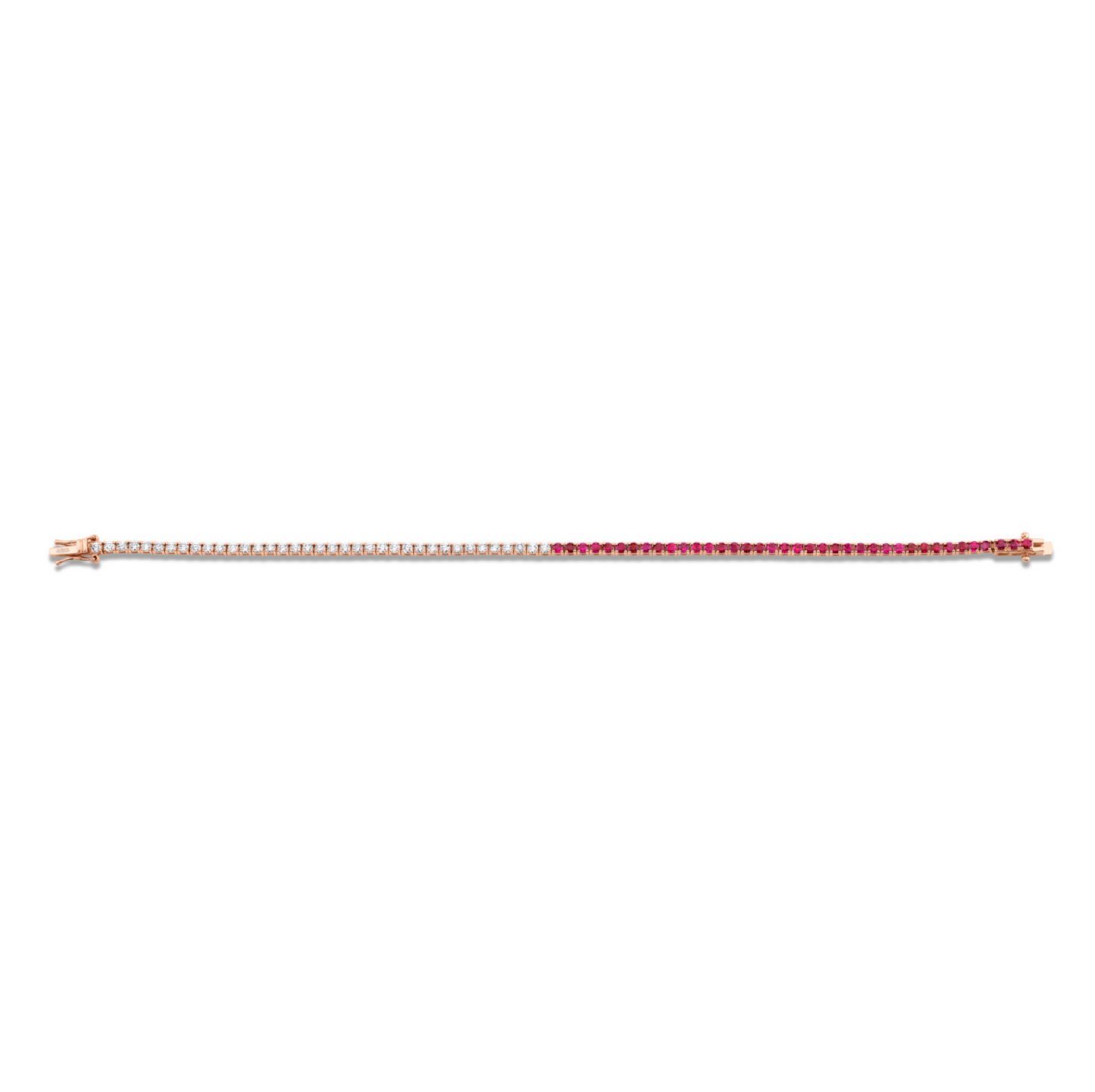 Ruby and Diamond Halfway Bracelet