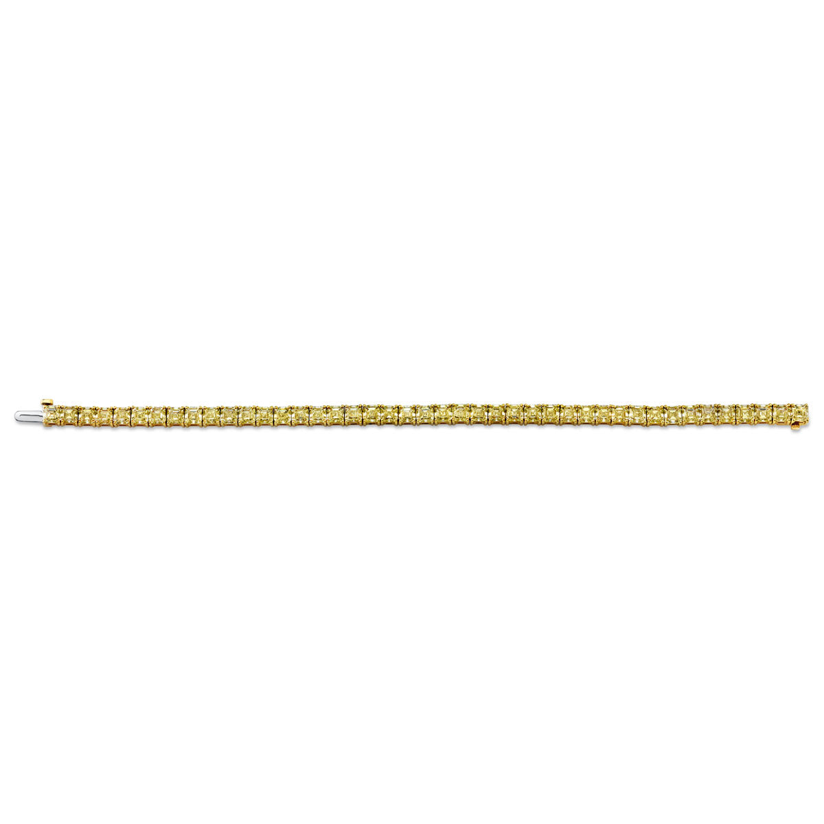 Fancy Yellow Asscher Diamond Bracelet