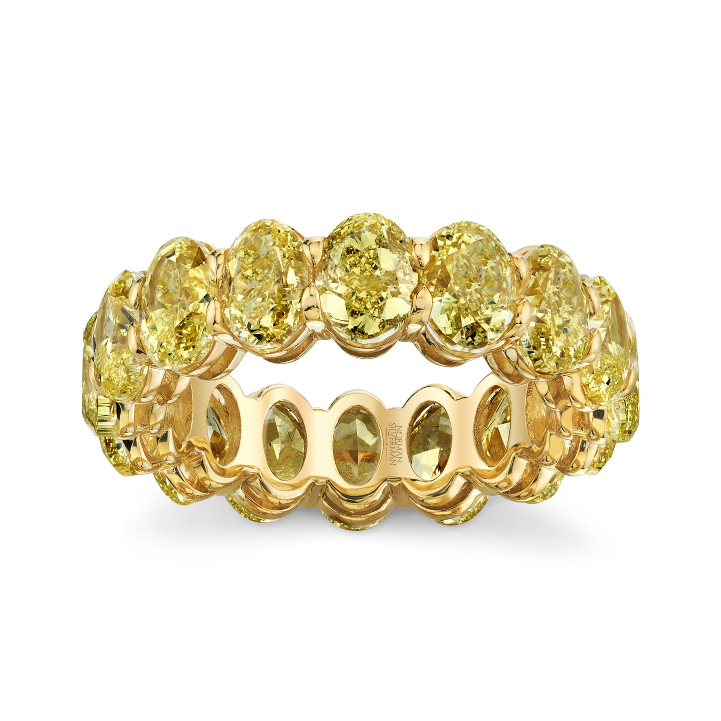 Fancy Yellow Oval Diamond Eternity Band