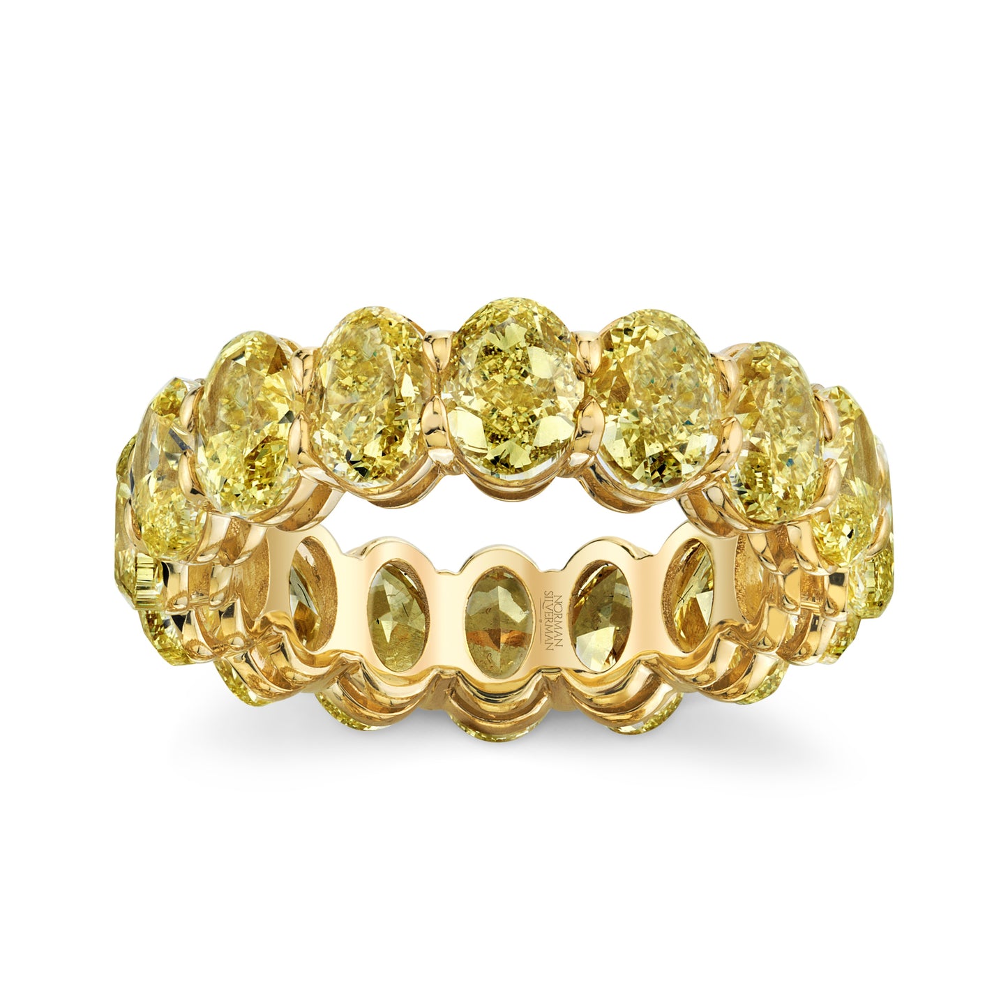 Fancy Yellow Oval Diamonds Eternity Band