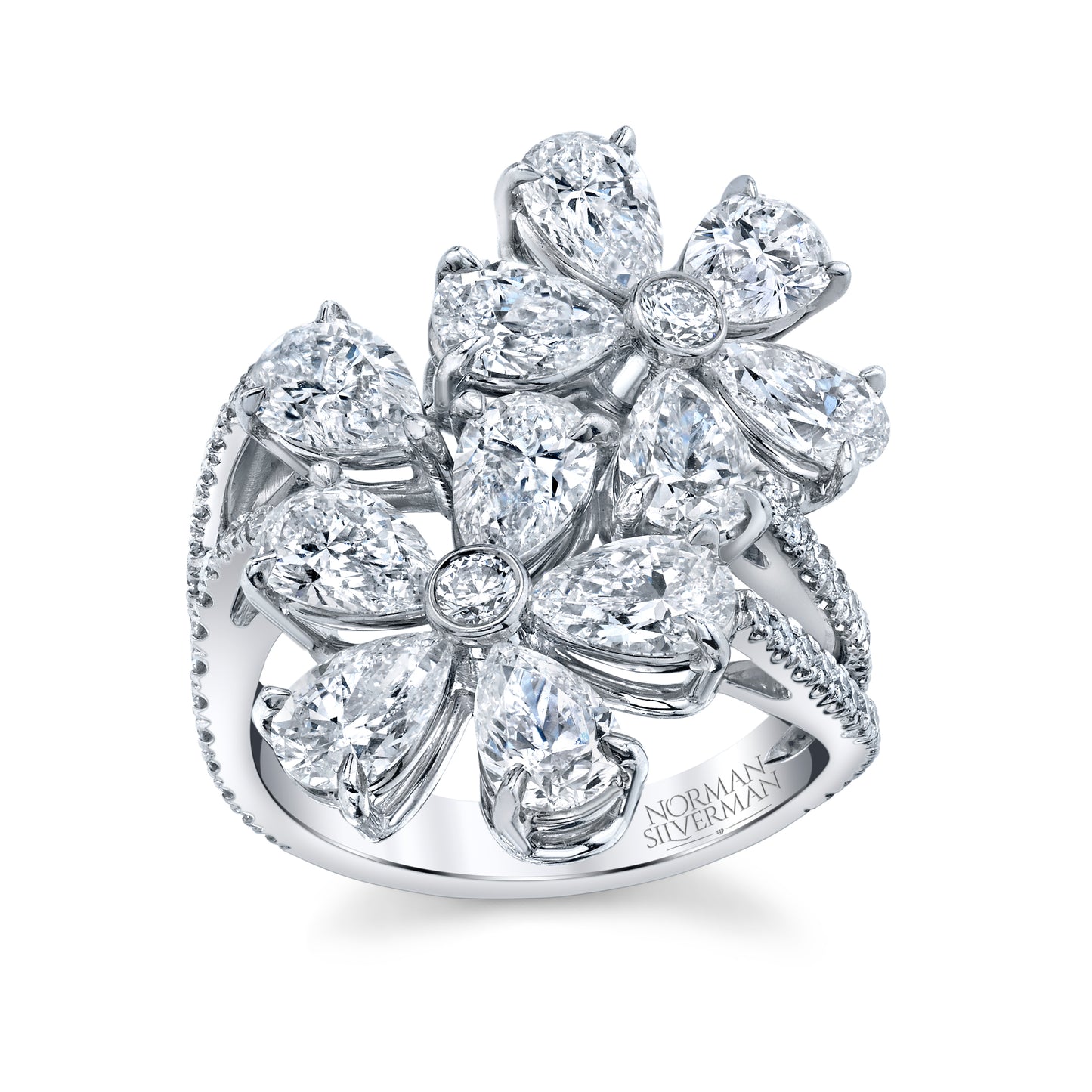 Floret Pavé Cocktail Ring